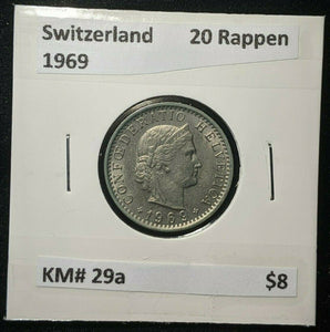 Switzerland 1969 20 Rappen KM# 29a      #0179 #12B