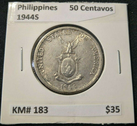 Philippines 1944S 50 Centavos KM# 183  #140