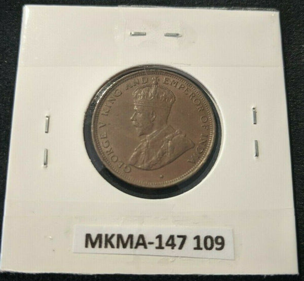 Ceylon 1929 Cent KM#107  #109