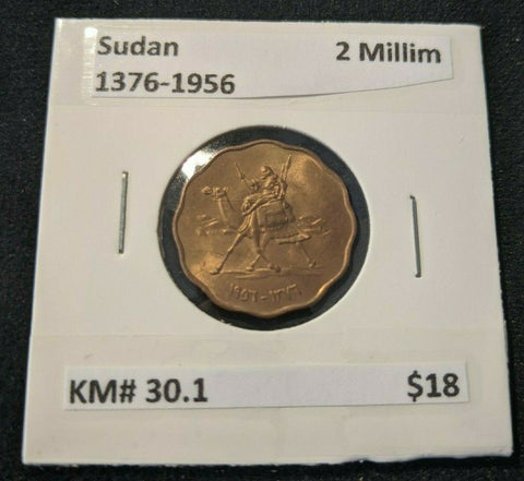 Sudan 1376-1956 2 Millim KM# 30.1  #024