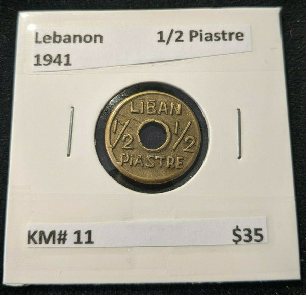 Lebanon 1941 1/2 Piastre KM# 11    #237  #15A