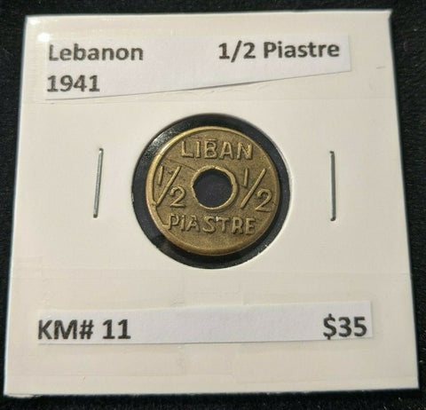 Lebanon 1941 1/2 Piastre KM# 11    #237  #15A