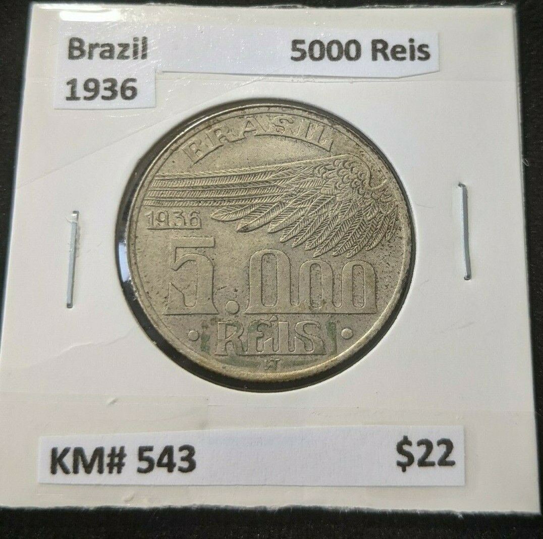 Brazil 1936 5000 Reis KM# 543     #089