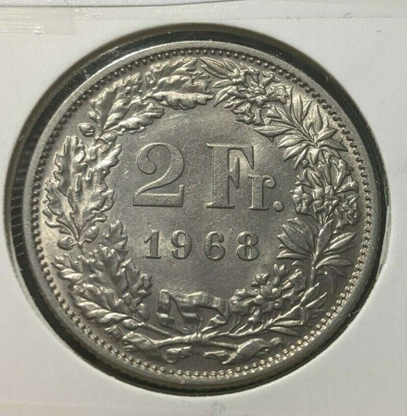 Switzerland 1968 2 Franc KM# 21a.1      #0158   #20B