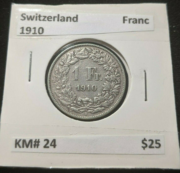 Switzerland 1910 1 Franc KM# 24      #0199   #20B