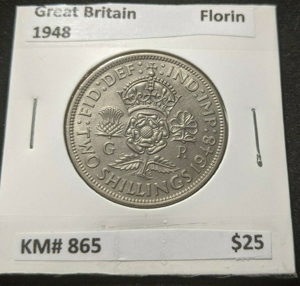 Great Britain 1948 Florin KM# 865    #738