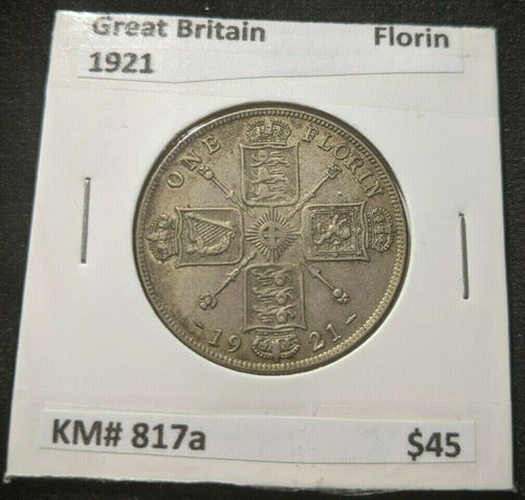 Great Britain 1921 Florin KM# 817a    #677