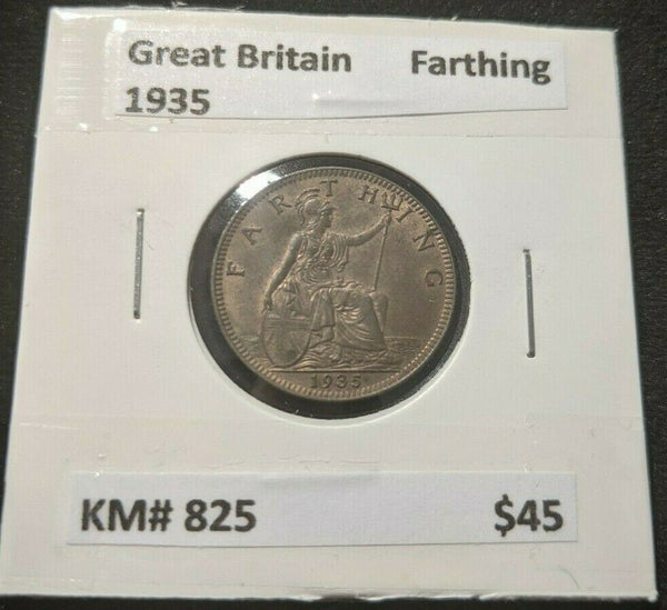 Great Britain 1935 1/4d Farthing KM# 825    #302