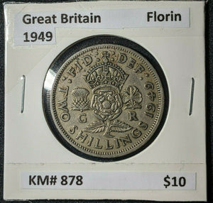 Great Britain 1949 Florin KM# 878    #691