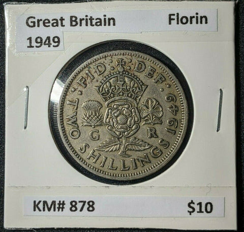 Great Britain 1949 Florin KM# 878    #691