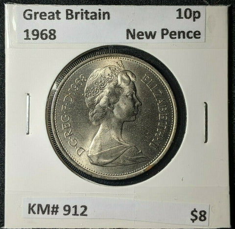Great Britain 1968 10p New Pence KM# 912    #0727