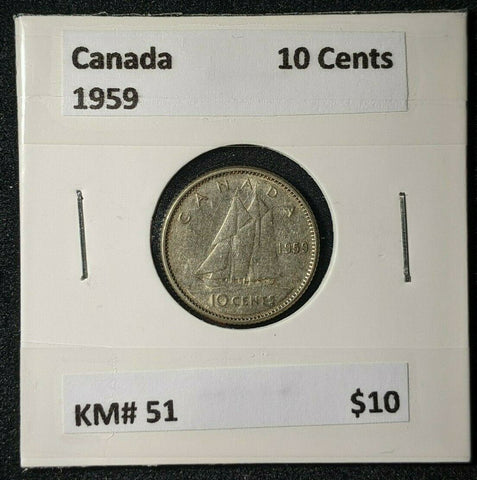 Canada 1959 10 Cents KM# 51    #466