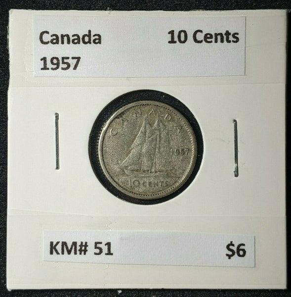 Canada 1957 10 Cents KM# 51    #475