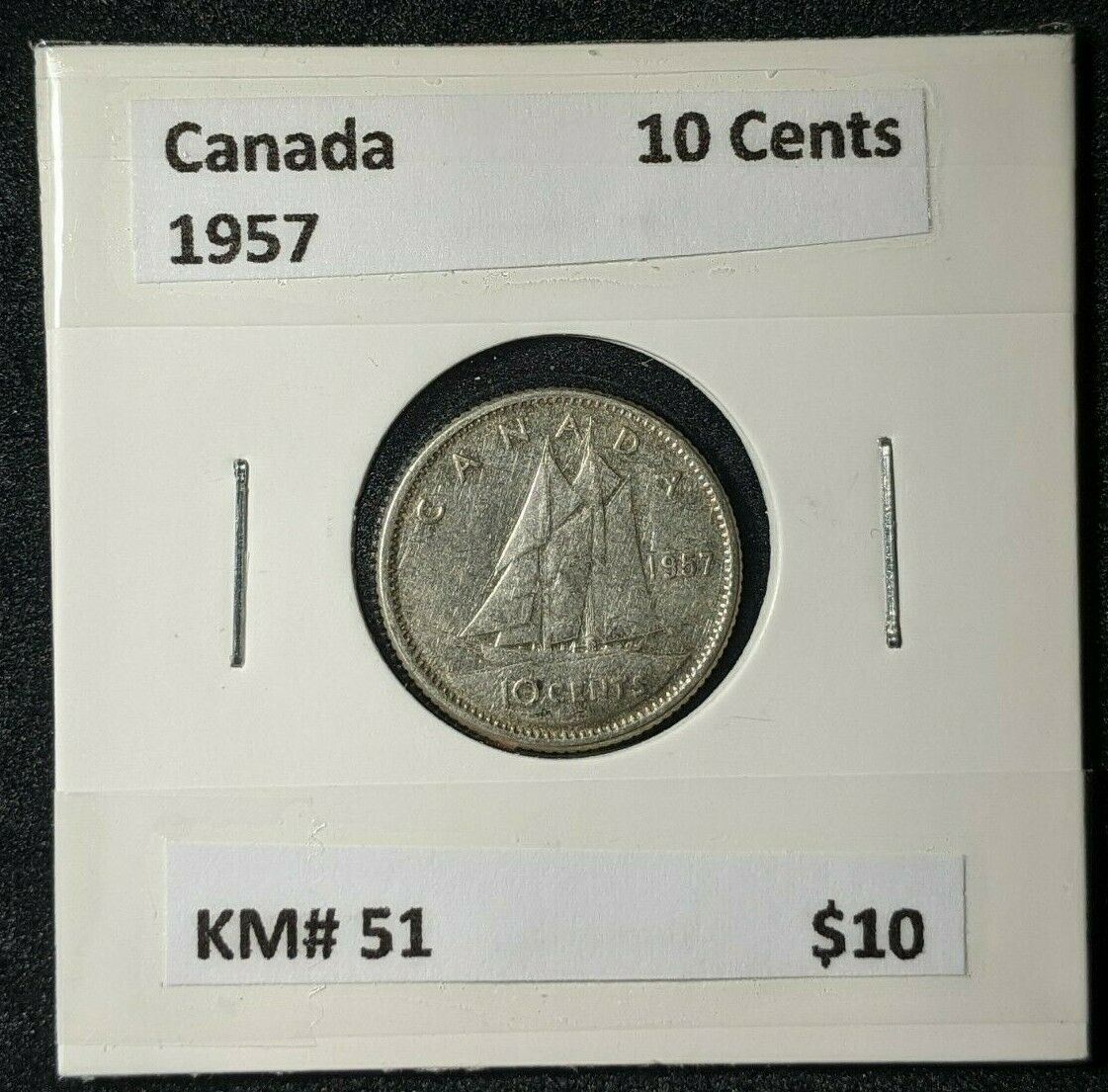 Canada 1957 10 Cents KM# 51    #487