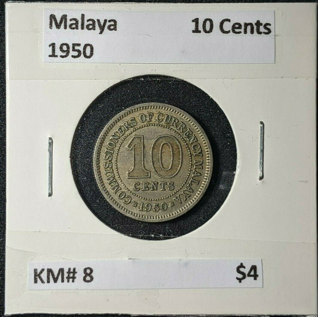 Malaya 1950 10 Cents KM# 8    #639