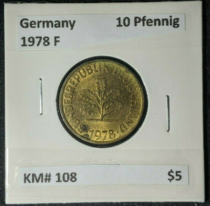 Germany 1978 F 10 Pfenning KM# 108    #0703  8A