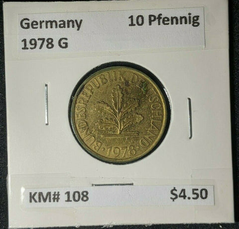 Germany 1978 G 10 Pfenning KM# 108    #0645  8A