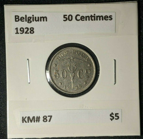 Belgium 1928 50 Centimes KM# 87    #031