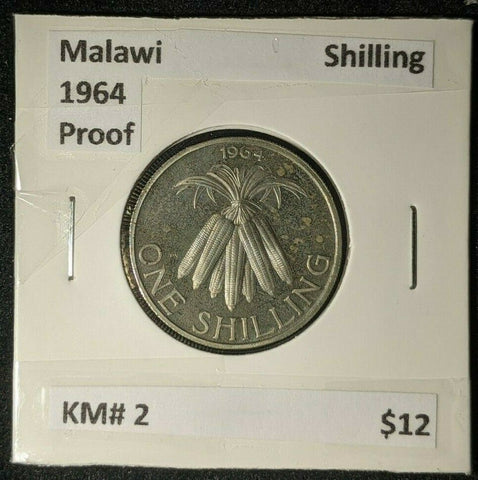 Malawi 1964 Proof Shilling KM# 2      321