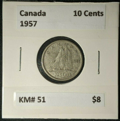 Canada 1957 10 Cents KM# 51    #490