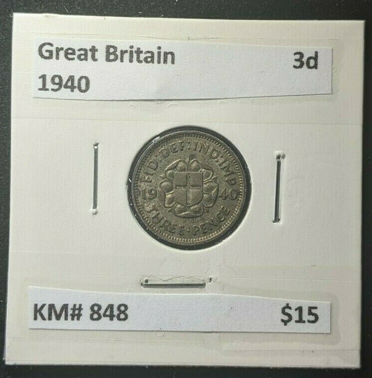 Great Britain 1940 Threepence 3d KM# 848 #817