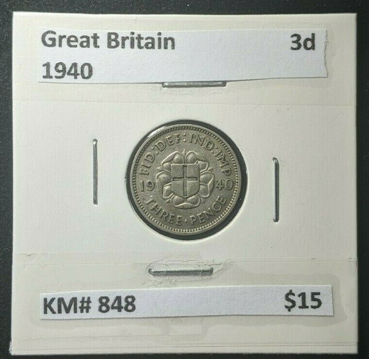 Great Britain 1940 Threepence 3d KM# 848 #276
