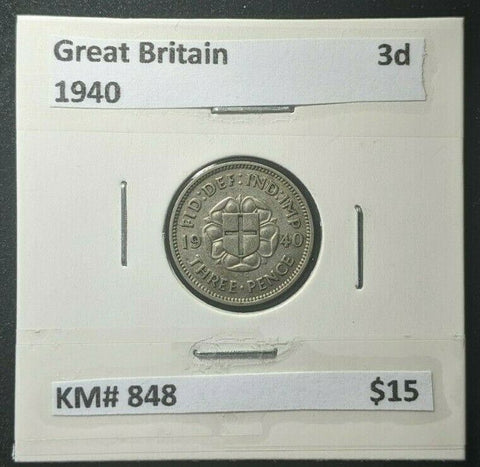 Great Britain 1940 Threepence 3d KM# 848 #276