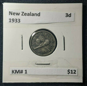 New Zealand 1933 Threepence 3d KM# 1   #403