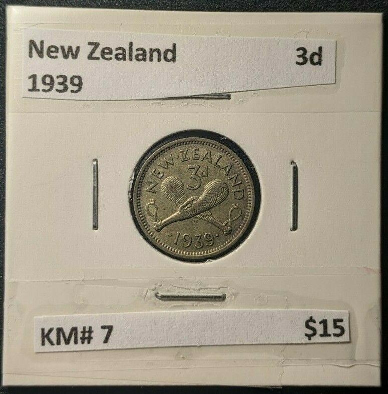 New Zealand 1939 Threepence 3d KM# 7   #305