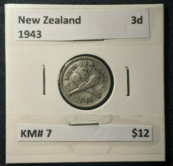 New Zealand 1943 Threepence 3d KM# 7   #360