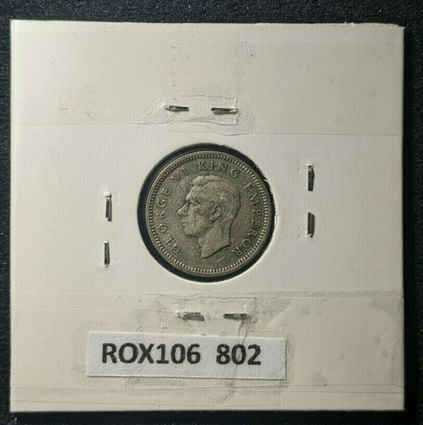 New Zealand 1944 Threepence 3d KM# 7   #802