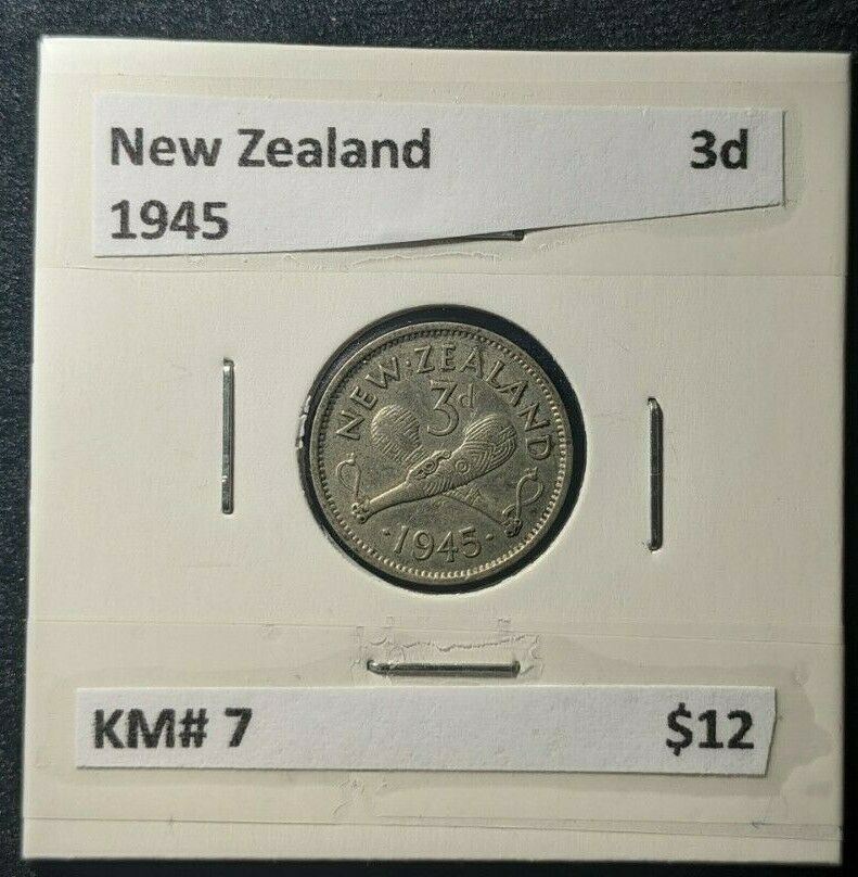 New Zealand 1945 Threepence 3d KM# 7   #308