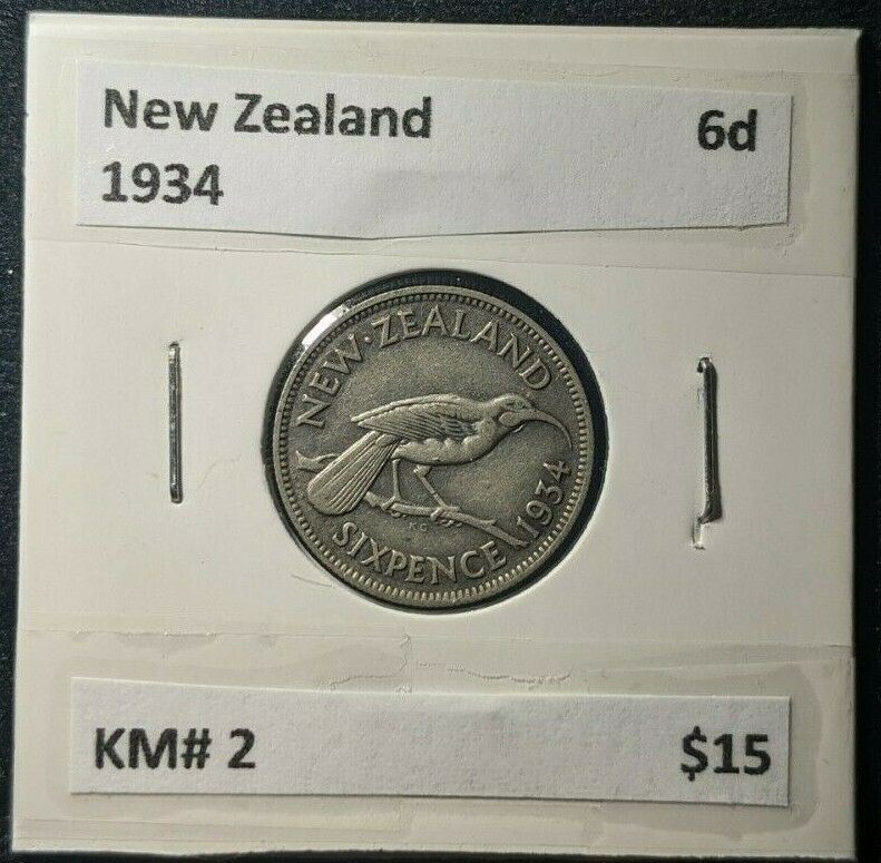 New Zealand 1934 Sixpence 6d KM# 2   #159