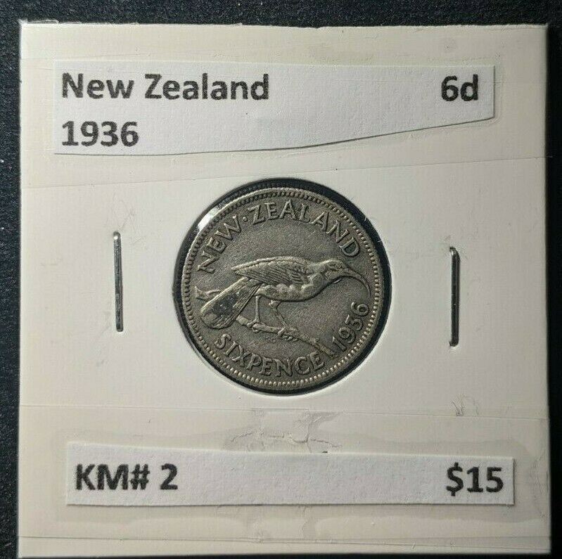 New Zealand 1936 Sixpence 6d KM# 2   #417