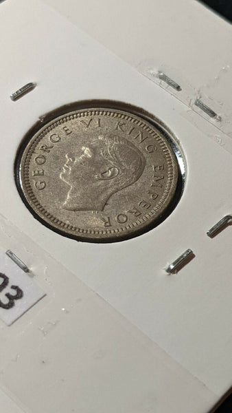 New Zealand 1937 Threepence 3d KM# 7   #093