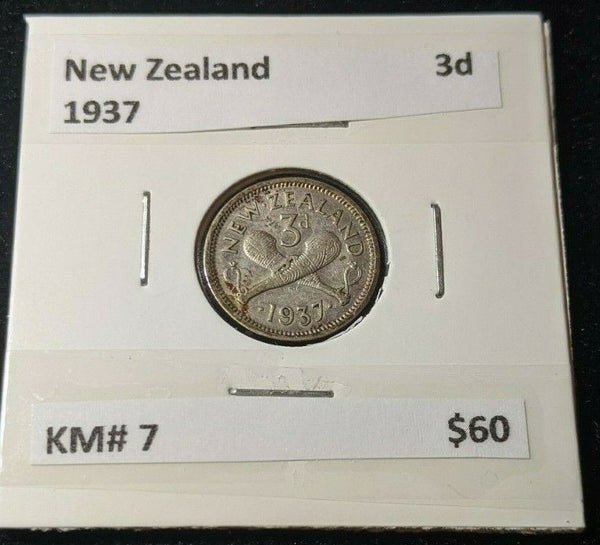 New Zealand 1937 Threepence 3d KM# 7   #236