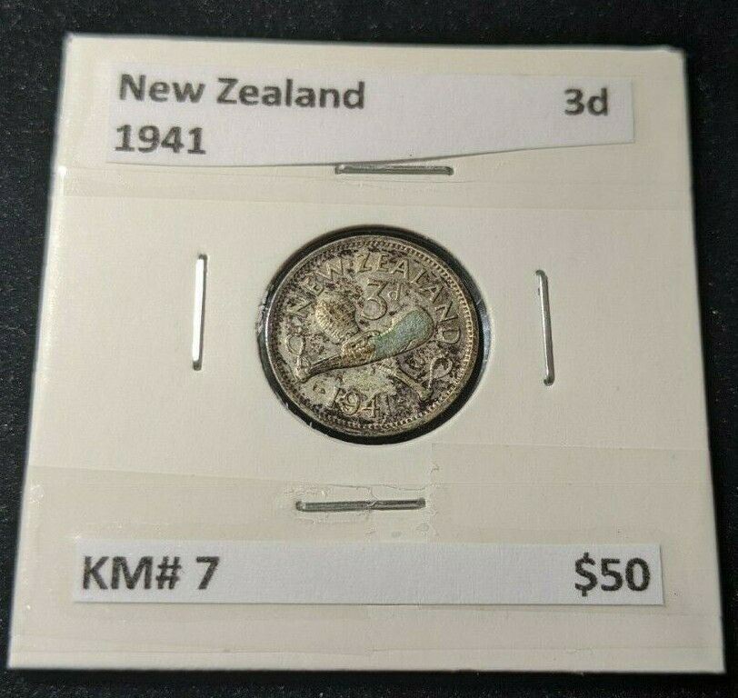 New Zealand 1941 Threepence 3d KM# 7   #425