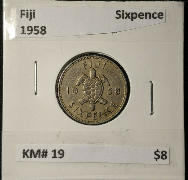 Fiji 1958 Sixpence 6d KM# 19   #217