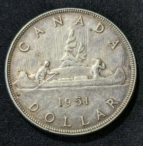 Canada 1951 Dollar $1 KM# 46 Cleaned    #785