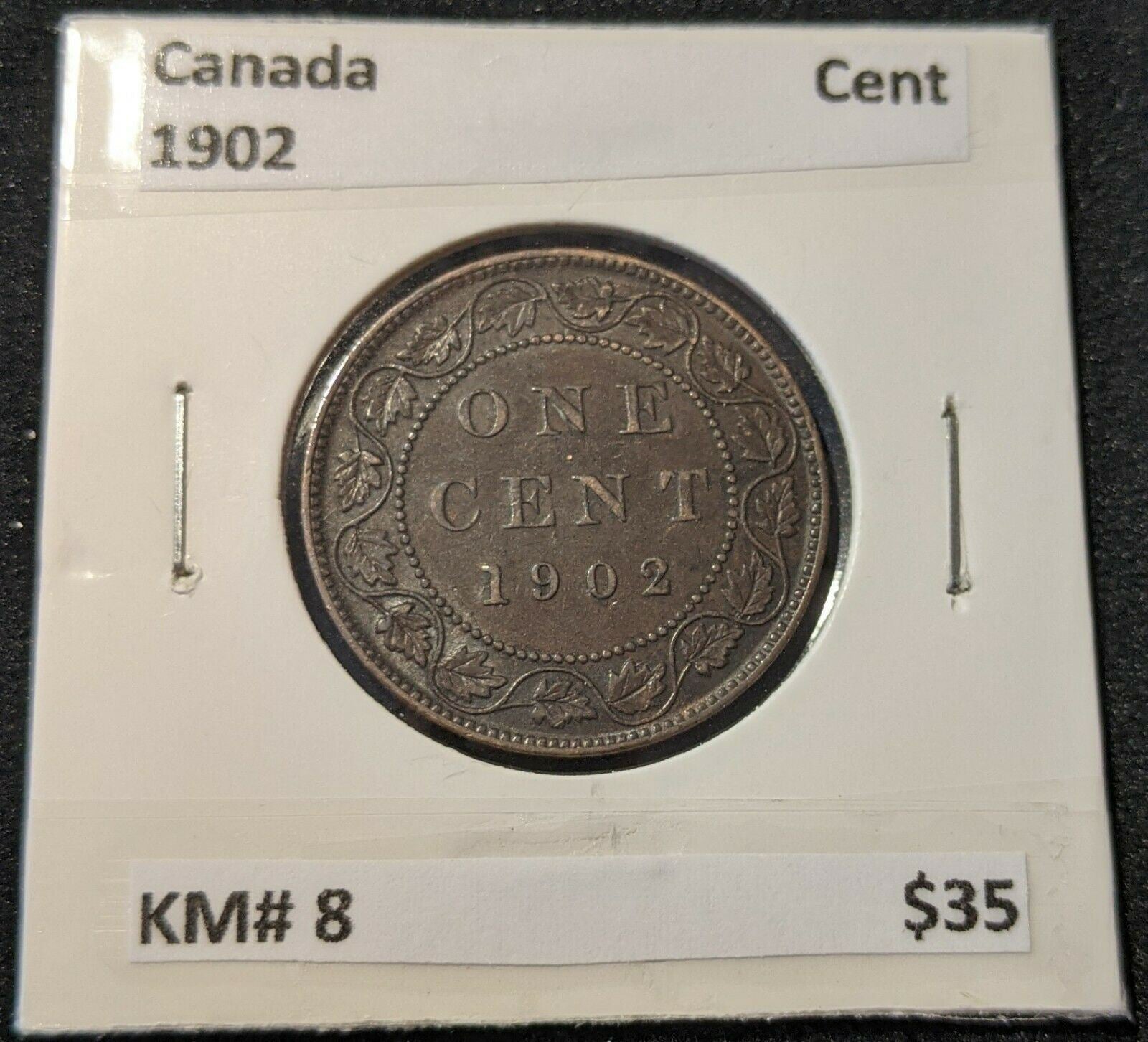 Canada 1902 One Cent KM# 8      #736