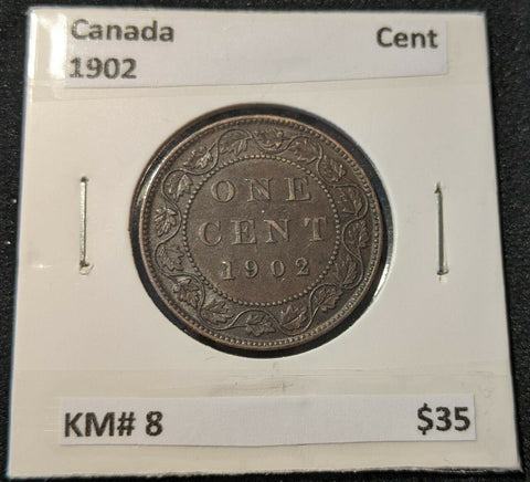 Canada 1902 One Cent KM# 8      #736