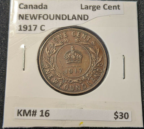 Canada NEWFOUNDLAND 1917 C Large Cent KM# 16      #075