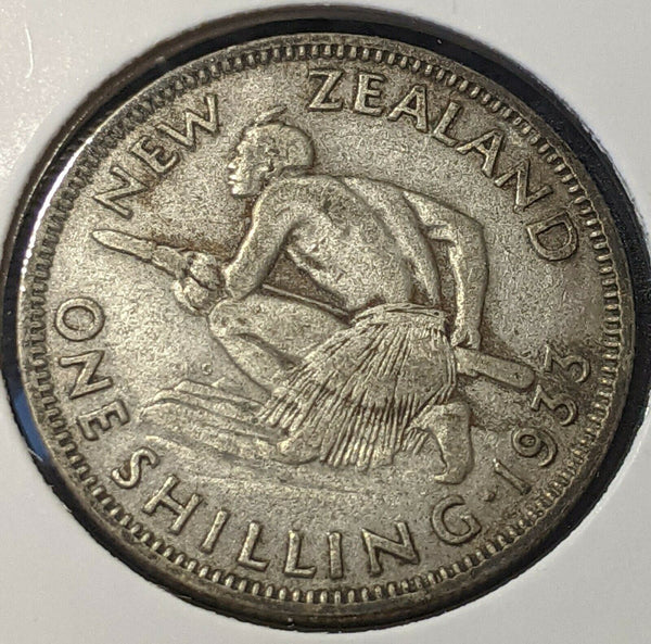 New Zealand 1933 Shilling KM# 3       #185