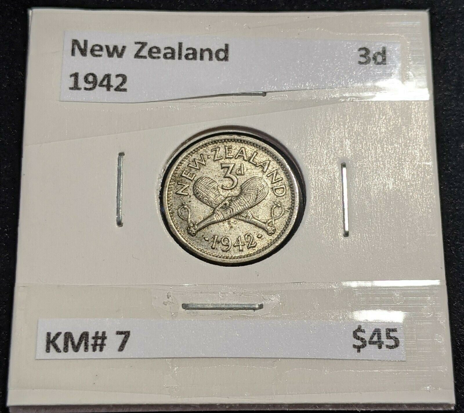 New Zealand 1942 Threepence 3d KM# 7         #112