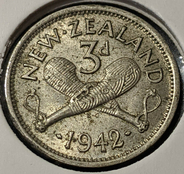 New Zealand 1942 Threepence 3d KM# 7         #112