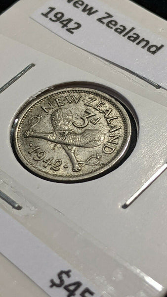 New Zealand 1942 Threepence 3d KM# 7         #112