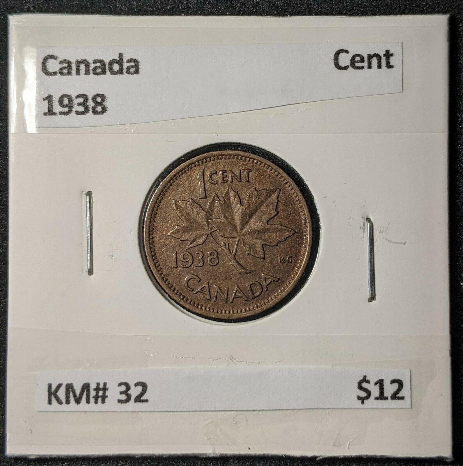 Canada 1938 Cent 1c KM# 32    #002