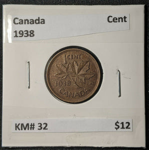 Canada 1938 Cent 1c KM# 32    #002