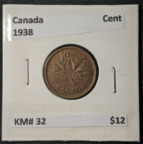 Canada 1938 Cent 1c KM# 32    #002