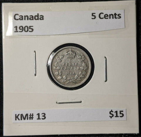 Canada 1905  Five Cents 5c KM# 13      #331   9A